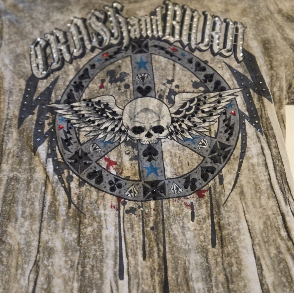 Crash & Burn Gray Graphic Tee